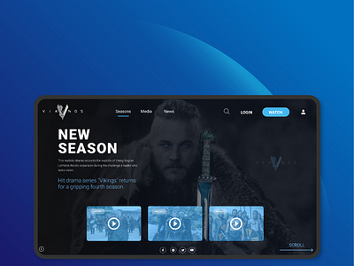 Vikings Web advertising branding colors design logo photo series tv tv show ui uidesign uiux ux vector vikings web webdesign