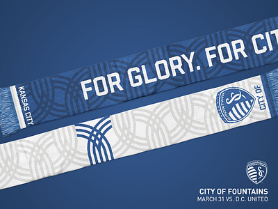 Sporting KC City of Fountains Scarf - 2018 kansas city mls scarf soccer sporting kc sports