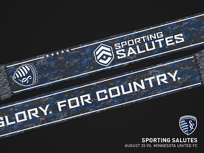 Sporting Salutes Scarf 2018 apparel kansas city military mls scarf soccer sporting kc sports
