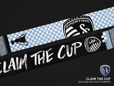 Claim The Cup Scarf - Sporting KC illustration kansas city mls playoffs scarf soccer sporting kc sports