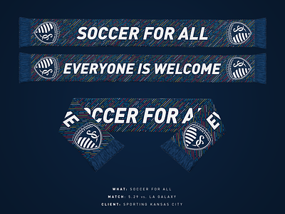 Soccer For All - Sporting KC Scarf kansas city lgtbq mls pride scarf soccer soccer for all sporting kc sports