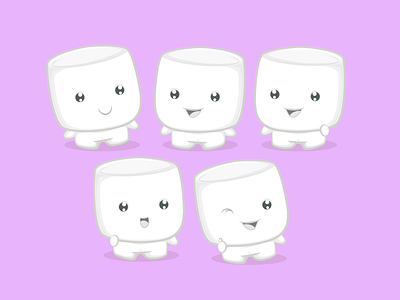 Marshmallow character cartoon illustration marshmallow vector