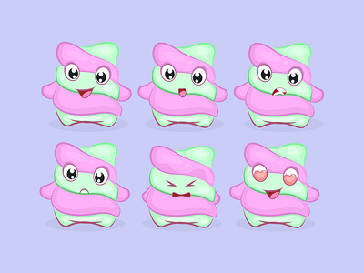 Marshmallows-character_2 2d character cute illustration marshmallow