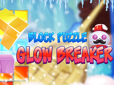 Block puzzles winter style 2d graphic design illustration snow