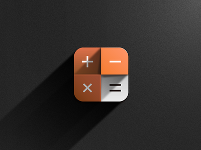 Calculator Icon calc calculate calculator design icon illustrator ios numbers real shadow simple vector