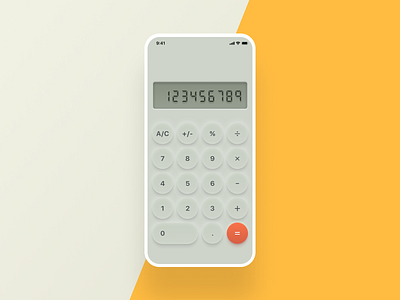 Daily UI Challenge #004 Calculator calculator daily ui skeuomorphic ui ui designs