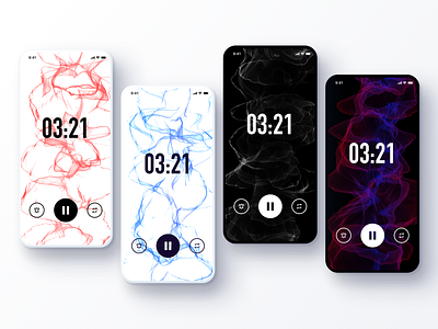 Daily UI Challenge #014 Countdown Timer abstract abstraction app black blue clock cool countdown timer dailyui dark ui ios iphone x marble minimal mobile red simple smoke time watch