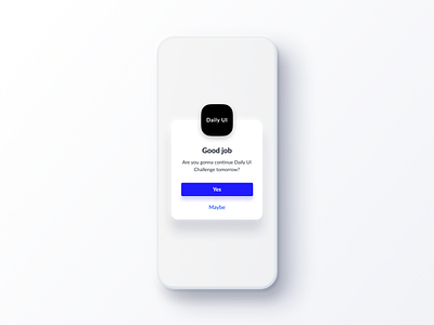 Daily UI Challenge #016 Pop Up Overlay app blue card cool daily ui dailyui design icon ios iphone mobile overlay popover popup real simple soft texture ui white