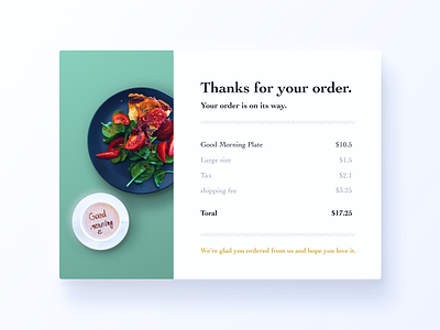 Daily UI Challenge #017 Email Receipt