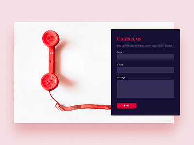 Daily UI Challenge #028 Contact Us blue clean contact us cool dailyui design form inquiry minimal pink purple red serif simple web white