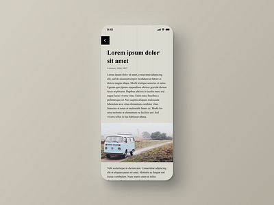 Daily UI Challenge #035 Blog Post app article black blog brown clean cool daily ui design ios iphone mature mobile post simple text white