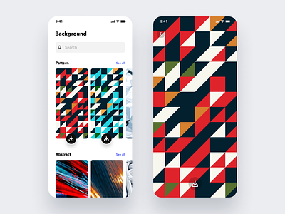 Daily UI Challenge #059 Background Pattern abstract app background background pattern card carousel daily ui dailyui design ios iphone mobile mosaic paroduct pattern simple tile ui wallpaper white