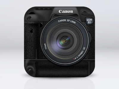 Canon EOS 6D Icon camera icon illustrator lens vector