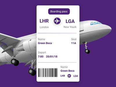 Daily UI #024- boarding pass