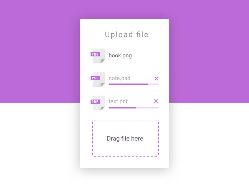 Daily UI 031 - File Upload by Sonya on Dribbble
