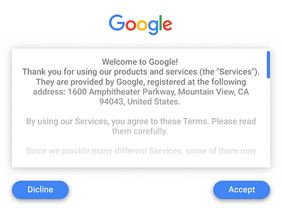 Daily UI 089 - Terms of Service