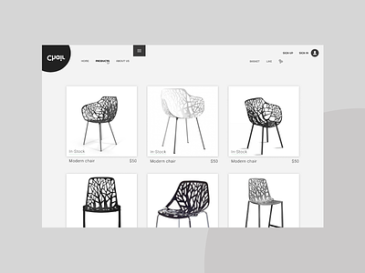 Chair design ui uidesign ux uxdesign webdesign