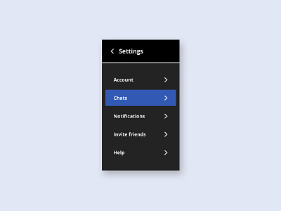 #007: Settings challange dailyui design settings ui ui ux uidesign