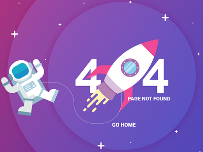 404 space - Page 404 Concept concept design gradient color illustration typography ui ux vector web