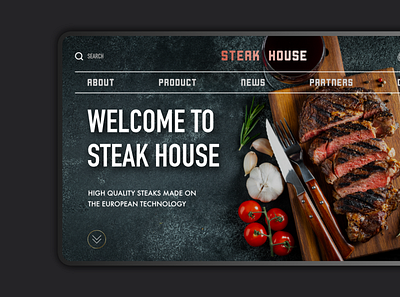 Steak House Home Page Design - UX/UI concept design inspiration ui ui design uidesign uiux ux ux design uxui