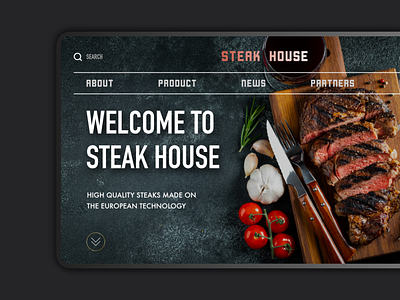 Steak House Home Page Design - UX/UI