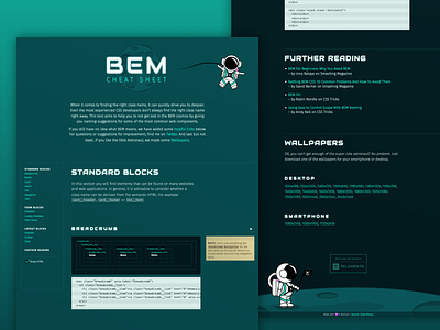 Website Design for BEM Cheat Sheet animation css webdesign