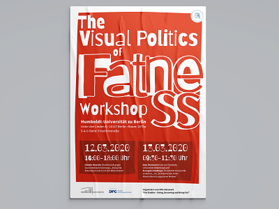 The Visual Politics of Fatness - Poster bold poster poster design red typography