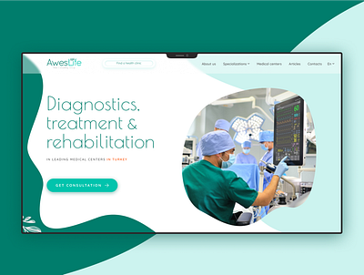 Corporate Website Design adaptive design clinics health care hospitals interaction design layout medical care responsive design typography ui ux website
