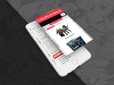 ComicWorld - Mobile View eshop mobile responsive website ui design