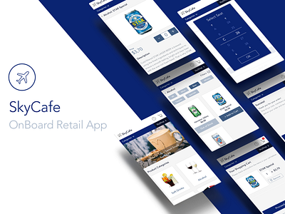 SkyCafe App app app concept app design aviation mobile app retail ui ux