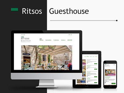 Ritsos Guesthouse Showcase design hotel mobile responsive layout responsive website tablet ui design