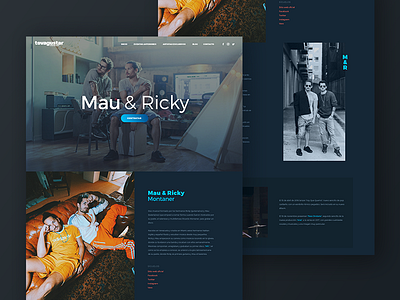 Music Web Design artist artist page entertainment landing page music music website ui uiux web design