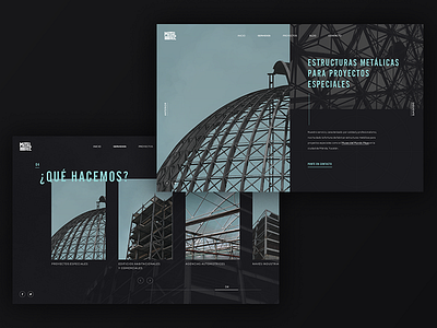 Metal Structures Website architecture architecture website building civil engineer metal metal structures metallic ui uiux web design