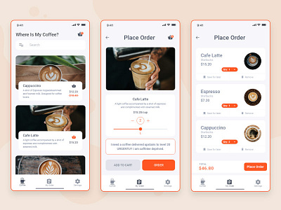 Coffee Ordering App assam coffee coffee app coffee order coffee ordering app india latte shopping app user interface ui