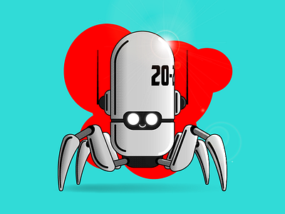 20-21 Roboto drawing illustration kawaii robot roboto smile vector vector art