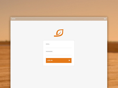 Login Page admin app b2b login mock orange simple web