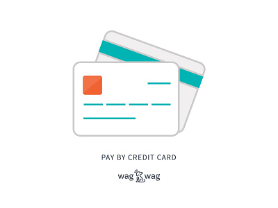 WagWag Pay by Credit Card blue credit card dog gray orange pay payment small business turquoise