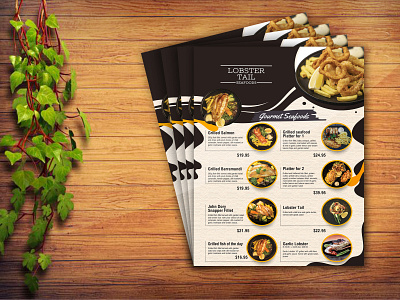Restaurant Flyer Design Template business card company business card design fast food flyer design graphic design illustration logo restaurant flyer vector