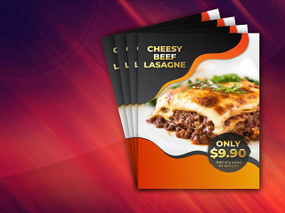 Restaurant Cheesy Beef Flyer Design Templates