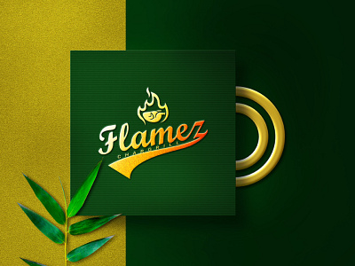 Restaurant Flamez logo design meal