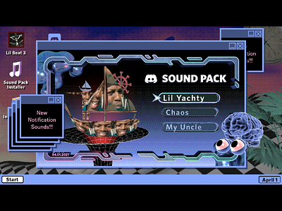 Discord Sound Packs — Ft. Lil Yachty 3d c4d cinema 4d discord dither glitch imac lil yachty lo-fi vaporwave y2k