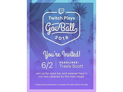 Twitch x Gov Ball ball c4d festival gov governors gradient tropical twitch