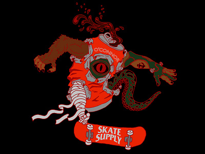 Beer Monster beer design graphic halloween monster skate skateboarding t shirt