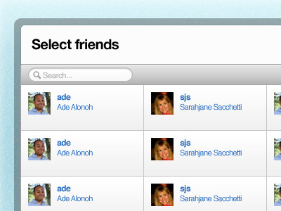 Friend selector