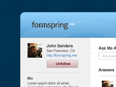 Formspring profile