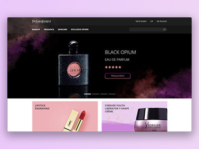 YSL Concept beauty ecommerce fashion perfume ysl