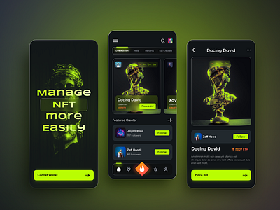 NFT Marketplace Mobile App UI Design app apps apps ui design design mobile app mobile app ui design nft marketplace nft marketplace ui design nft ui design nft ui kit ui ui design ui kit for nft uiux uiux design uiux design for nft ux