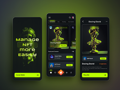 NFT Marketplace Mobile App UI Design