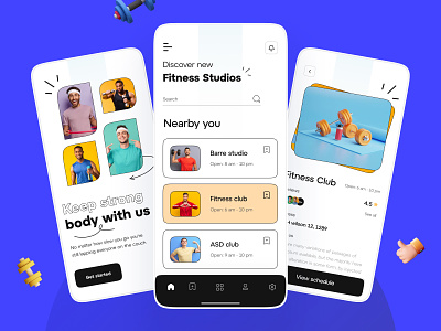 Modern Creative Fitness Workout Mobile App UI UX Design UI Kit