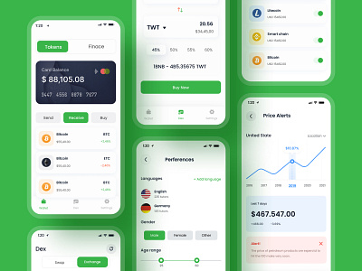 Wiipay - Crypto Blockchain Exchange Wallet Mobile App app blockchain crypto crypto blockchain crypto exchange crypto mobile app crypto wallet cryptocurrency dark theme light theme mobile app ui ui design ui kit uiux uiux design ux ux design wallet wiipay